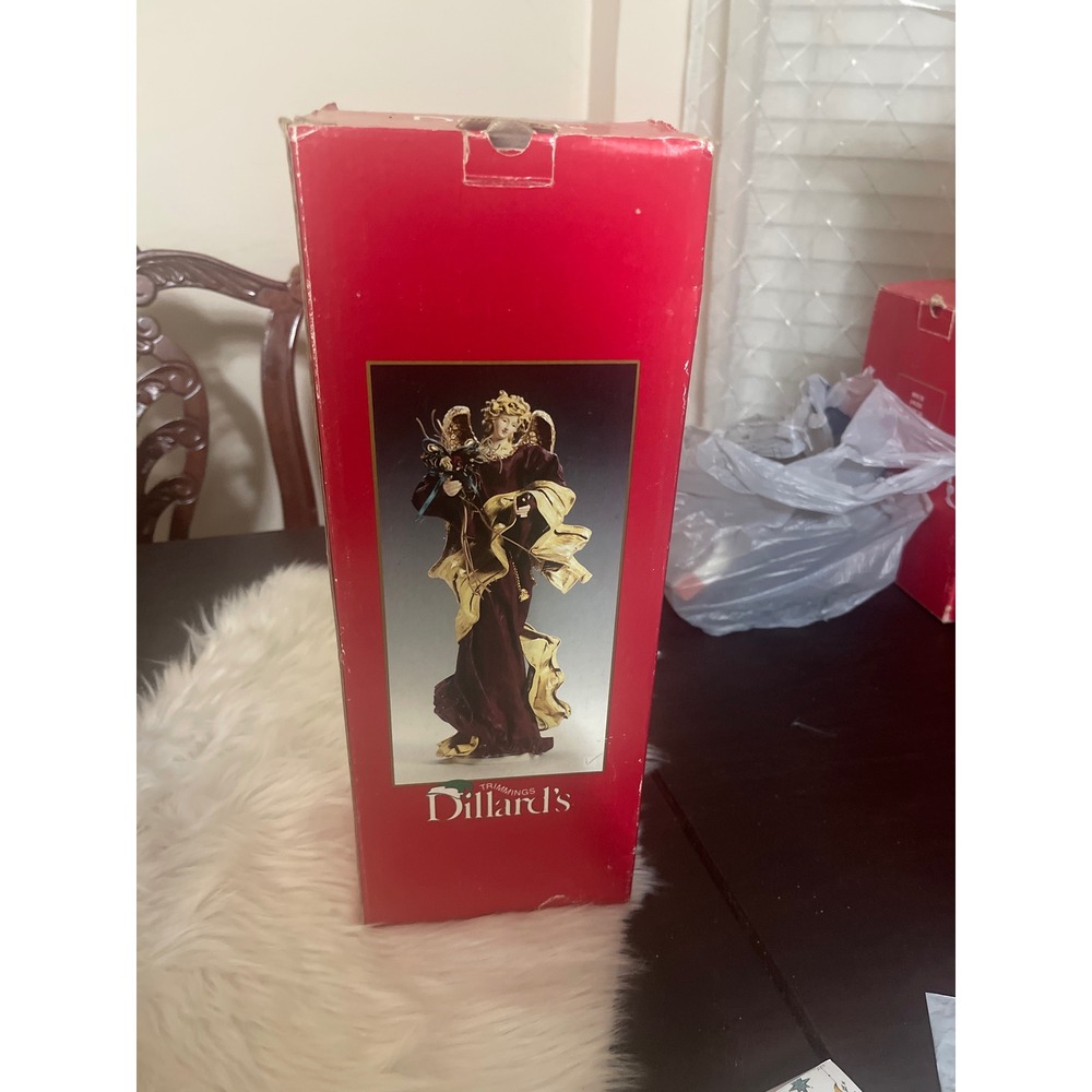 Vintage Dillard's Trimmings 14" Fabric-Mache Pencil Angel - Picture 9 of 10